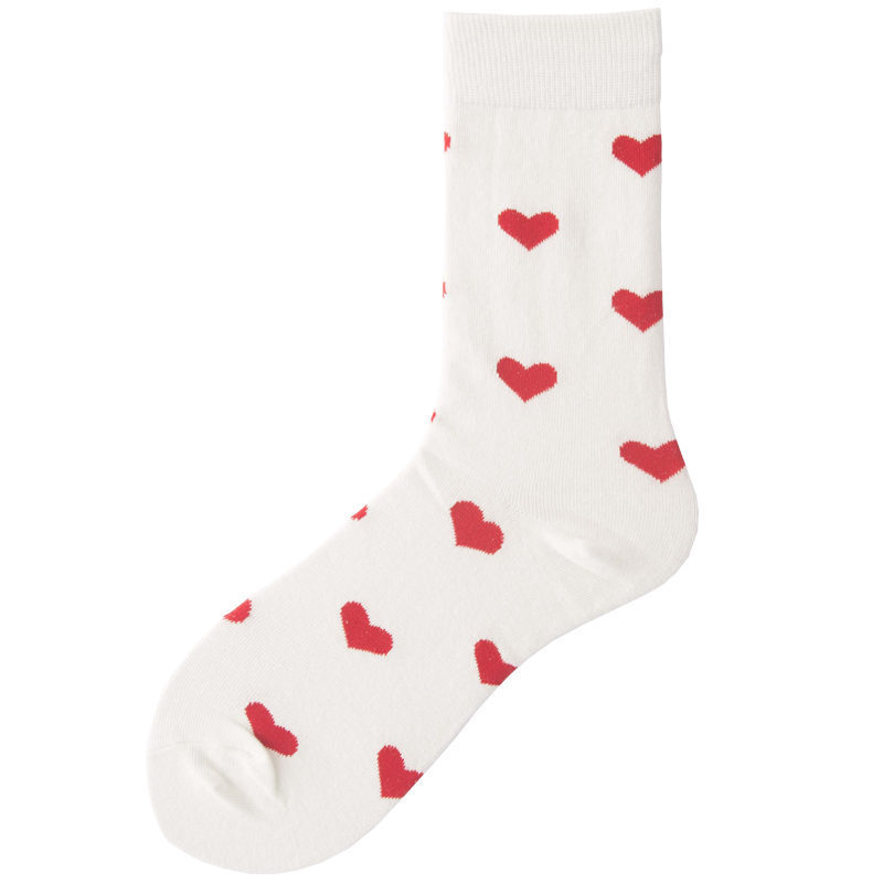 Four Seasons Street Personalized Socks Illustration Poached Style Jacquard Socks Couple In Tube Socks For Men And Women